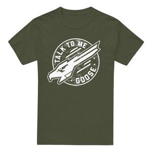 Top Gun Mens Talk To Me Goose T-Shirt / Military Green